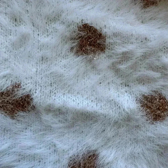 Emma & Elsa Long Sleeves Cozy Viscose Blend Gray Gold Polka Dots SZ 10/12 # 2065 - Picture 5 of 9